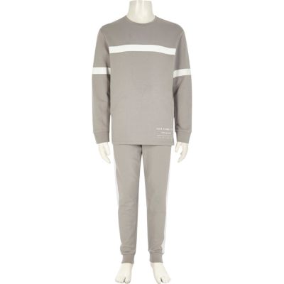 Boys grey jumper and jogger outfit